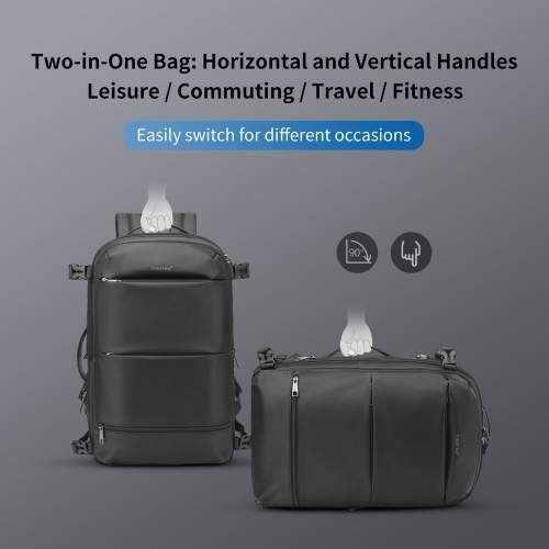 Innovative urban backpack with vacuum compartment with logo printing 17.3