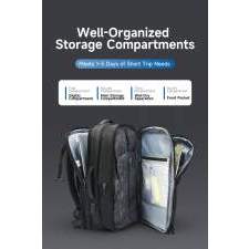 Innovative urban backpack with vacuum compartment with logo printing 17.3