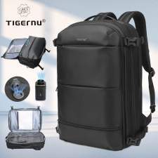 Innovative urban backpack with vacuum compartment with logo printing 17.3