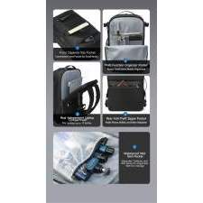 Innovative urban backpack with vacuum compartment with logo printing 17.3