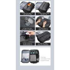 Innovative urban backpack with vacuum compartment with logo printing 17.3