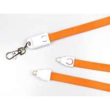 Reklamowy kabel smycz WAIKIKI USB-C z nadrukiem full color