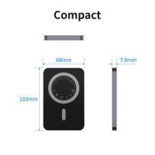 Ultracienki power bank magnetyczny TITAN 5000mAh