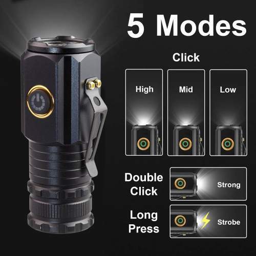 Mini latarka akumulatorowa LED VEGA 150mAh