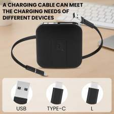 Wielofunkcyjny multikabel 4w1 60W ERVIK z podstawką pod telefon i logo