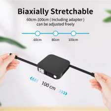 Wielofunkcyjny multikabel 4w1 60W ERVIK z podstawką pod telefon i logo