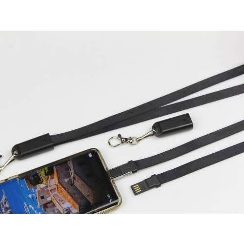 Event 3-in-1 lanyard multi-cable MIAMI with full logo print