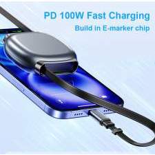 Retractable USB-C cable 100W LUKKA with full color print