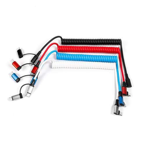 Kabel USB kątowy 90° 2w1 60W SPRING