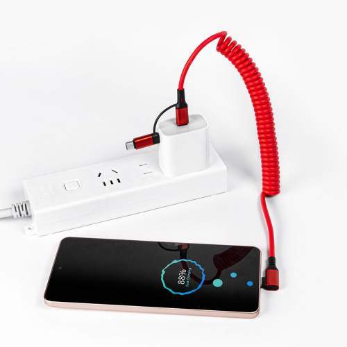 Kabel USB kątowy 90° 2w1 60W SPRING