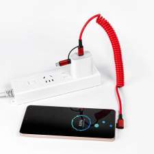 Kabel USB kątowy 90° 2w1 60W SPRING