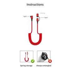 Kabel USB kątowy 90° 2w1 60W SPRING