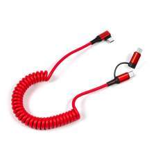 Kabel USB kątowy 90° 2w1 60W SPRING