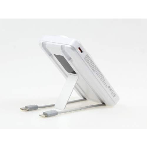 4-in-1 Magnetic Power Bank with cables and digital display ORION with branding 10000mAh
