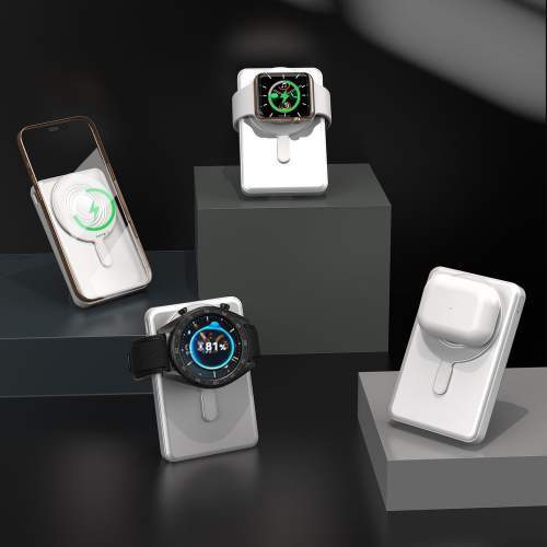 Magnetyczny Power Bank z kablami i wyświetlaczem cyfrowym ORION 10000mAh