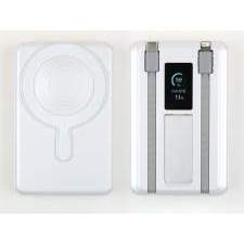4-in-1 Magnetic Power Bank with cables and digital display ORION with branding 10000mAh