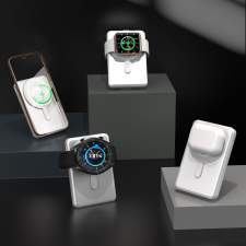 Magnetyczny Power Bank z kablami i wyświetlaczem cyfrowym ORION 10000mAh