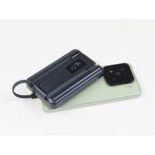 Magnetyczny Power Bank 4w1 z kablami i wyświetlaczem cyfrowym ORION z nadrukiem 10000mAh