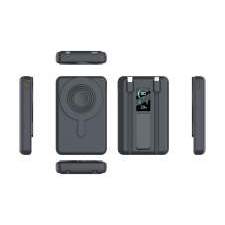Magnetyczny Power Bank z kablami i wyświetlaczem cyfrowym ORION 10000mAh