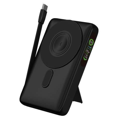 Magnetyczny Power Bank z kablem i inteligentnym wyświetlaczem ZENITH 10000mAh