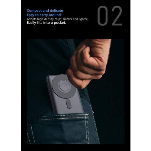 Magnetyczny Power Bank z kablem i inteligentnym wyświetlaczem ZENITH 10000mAh