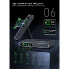 Magnetyczny Power Bank z kablem i inteligentnym wyświetlaczem ZENITH 10000mAh