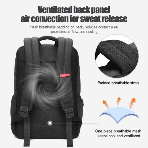 Lightweight minimalist backpack with USB with your printing 15.6