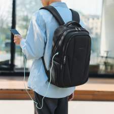 Lightweight minimalist backpack with USB with your printing 15.6