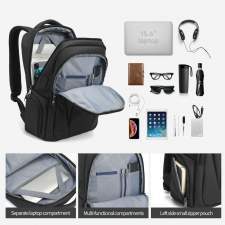 Lightweight minimalist backpack with USB with your printing 15.6