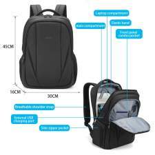 Lightweight minimalist backpack with USB with your printing 15.6