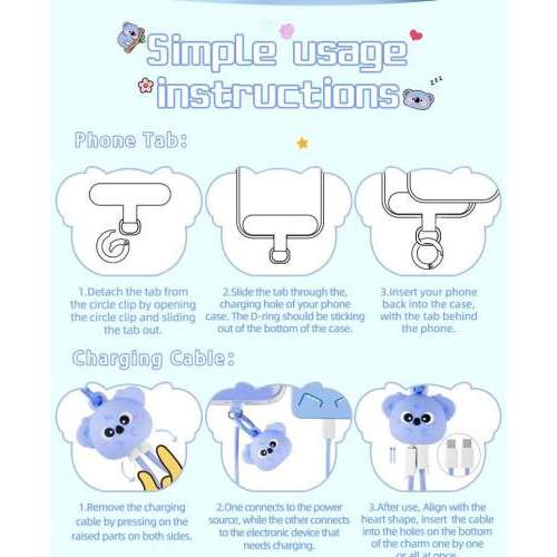 Wrist strap USB-C cable 60W HAWAII in custom shape