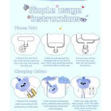 Wrist strap USB-C cable 60W HAWAII in custom shape