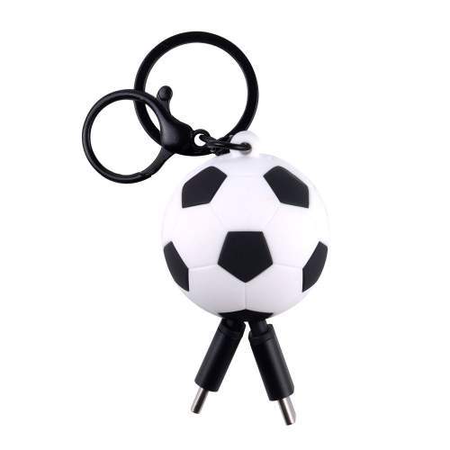 Retractable USB cable keychain 2-in-1 C-C 60W HONOLULU in custom shape 