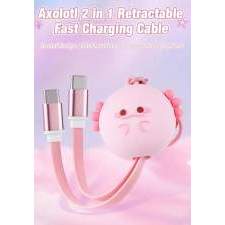 Retractable USB cable keychain 2-in-1 C-C 60W HONOLULU in custom shape 