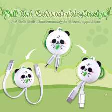 Retractable USB cable keychain 2-in-1 C-C 60W HONOLULU in custom shape 