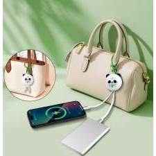 Retractable USB cable keychain 2-in-1 C-C 60W HONOLULU in custom shape 