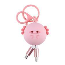 Retractable USB cable keychain 2-in-1 C-C 60W HONOLULU in custom shape 
