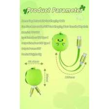 Retractable USB cable keychain 2-in-1 C-C 60W HONOLULU in custom shape 