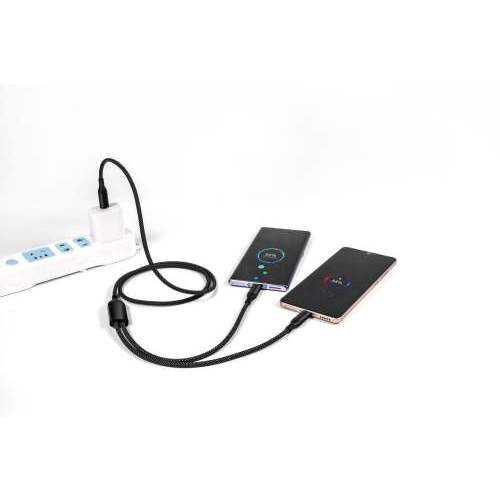 Kabel USB-C podwójny 2w1 100W VIGO CC z Twoim grawerem