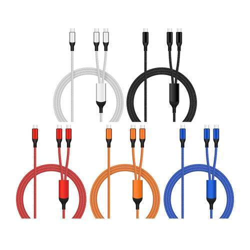 Kabel USB-C podwójny 2w1 100W VIGO CC z Twoim grawerem