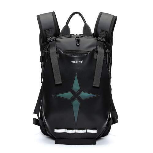 Plecak motocyklowy z uchwytem na kask i odblaskami 13