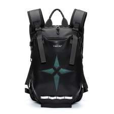 Plecak motocyklowy z uchwytem na kask i odblaskami 13