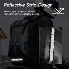 Plecak motocyklowy z uchwytem na kask i odblaskami 13