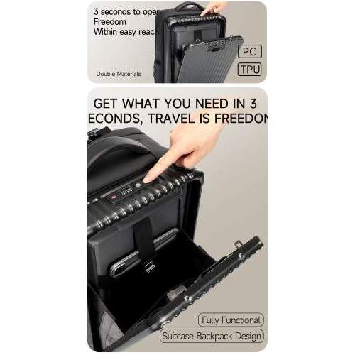 Plecak 2w1 biznesowy powiększany Hard Shell 15.6