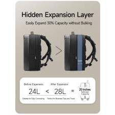 Plecak 2w1 biznesowy powiększany Hard Shell 15.6