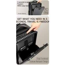 Plecak 2w1 biznesowy powiększany Hard Shell 15.6