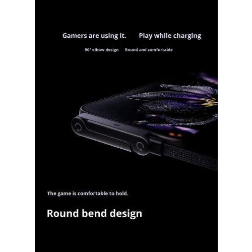 Kabel USB-C kątowy 90° 2w1 z podstawką 240W KINETIC z logo