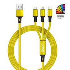 Bestsellerowy multikabel USB 3w1 TORONTO z grawerem i kolorem Pantone