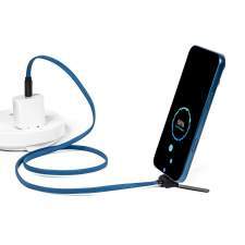 Reklamowy kabel USB-C 2w1 ze składaną podstawką na telefon 60W MONTREAL z logo