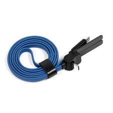 Reklamowy kabel USB-C 2w1 ze składaną podstawką na telefon 60W MONTREAL z logo